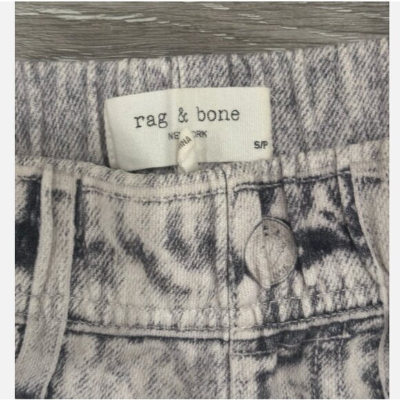 Rag & Bone Miramar Relaxed Jogger Icy Gray Sweatpant Printed Jeans Womens S - Picture 3 of 7